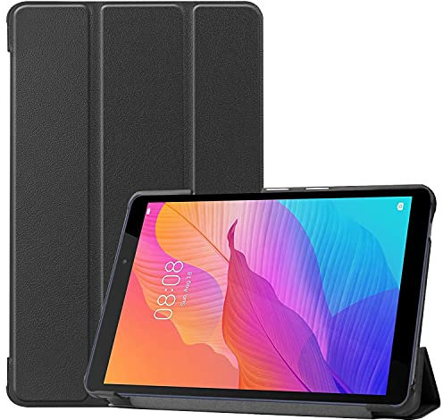 Custodie per tablet Compatible with Huawei Matepad T8 8.0 pollici (2020) Tablet Case, Compatible with Huawei Honor X7 8.0 Tablet Case Lightweight Stand trifold PC Custodia rigida con coperchio posteri