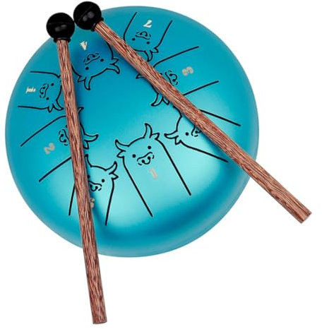 Yardwe 1Satz Stahlzungentrommel Für Tragbares Musikinstrument Mit Einzigartigem Für Percussion Enthusiasten Und Meditation Trommelschlägel Für Unvergessliche