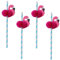 WRITWAA Lot De 30 Pailles En Papier Motif Flamant Rose En Nid D'Abeille