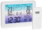 TFA Dostmann Funk Wetterstation mit Außensensor Meteo Sky, 35.1175, bunte Hintergrundbeleuchtung, Thermometer/Luftfeuchtigkeit innen außen, Wettervorhersage mit Symbolen, digital, weiß