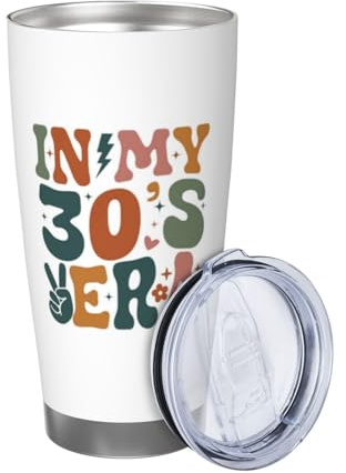 Xinvast 30th Birthday Gifts for Women - 30s Birthday Tumbler Decorations for Women - 30 Year Old Gifts for Her, Woman, Sister, Mom, Daughter, Best Friend - in My Thirties Era Coffee Cup