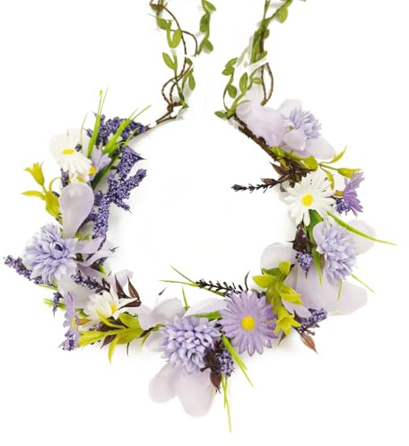 TooGet Blumenkronen Stirnbänder für Frauen Bohemian Blumenkronen Haarschmuck Künstliche Kränze für Hochzeiten, Reisen, Themenpartys, Urlaube und Geburtstage – Lila