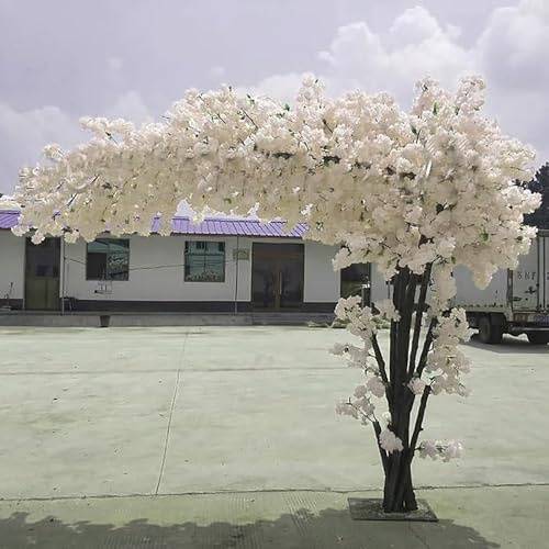 Albero Artificiale Fiori Ciliegio, Alberi di pesco fatti a mano giapponesi Albero bianco Albero dei desideri Interno Esterno Casa Ufficio Festa Matrimonio(2X1.5M)