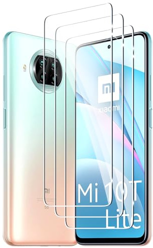 Fyqzio [3 Piezas Cristal templado compatible con Xiaomi Mi 10T Lite 5G,sin burbujas,dureza 9H,antiarañazos,HD protector de pantalla