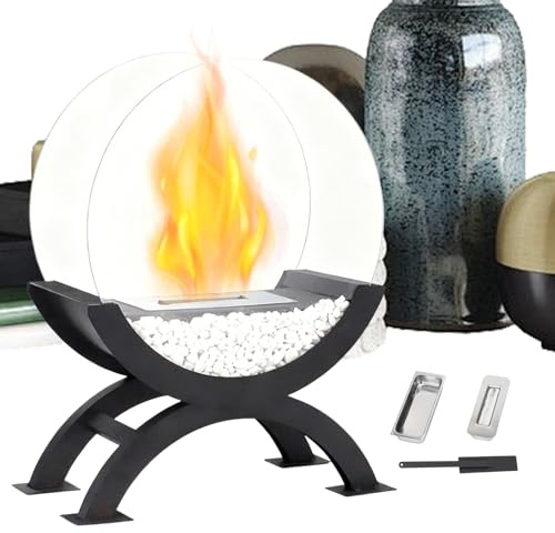 Braciere Da Tavolo,Con Fiamma Reale Riscaldamento Sicuro - Focolare Con Fiamma Rotante,Per Giardino Casa Interno Esterno Comodino Balcone Camera Da Picnic Soggiorno