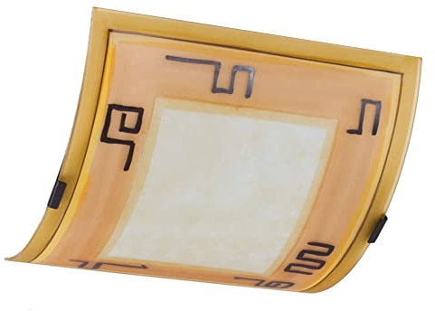 EGLO Decken Lampe Ess Zimmer Wand Beleuchtung Leuchte gelb orange Glas Strahler 87318o