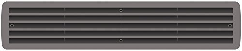 Kunststoffgitter Badezimmerlüftung Lüftungsgitter Türlüftung 1 Paar in Edelstahl Optik Außenmaße 457mm x 92mm inklusive Schrauben