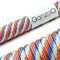 Ganzoo Paracord 550 Seil, Nylon-Polyester, 4mm, Typ 3, 30 Meter, 7 Kernstränge, Outdoor-Schnur, Allzweck-Seil, Hundehalsband, Hundeleine, Armband knüpfen, Camping, Survival - weiß rot blau