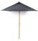 BrackenStyle Wooden Garden Parasol – Pully Operated and Machine Washable Garden Umbrella (Dark Grey)