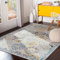 Livabliss Sicily Vintage Teppich Groß - 120x170 cm für Wohnzimmer, Esszimmer, Schlafzimmer - Orientalischer Boho Style Carpet - Bunter Muster in Blau, Senfgelb und Schwarz