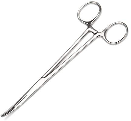 Booms Fishing F04 Fishing Forceps,Locking Forceps Clamp Curved Tip Fish Hook Remover
