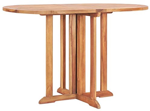 Tidyard Schmetterling Gartentisch Klappbar Esstisch aus massivem Teak,Klapptisch Holztisch Gartenmöbel Balkontisch Teaktisch Tisch 120x70x75cm fur 4 Personen