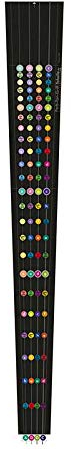 Grifftabelle Cello, Farb-Ton-Griff-Tabelle Clever, Folientabelle, Aufkleber, Griffbrettmarkierung, Violoncello, Didaktische Lernhilfe (Cello 4/4, 7/8, 3/4, 1/2, 1/4) (685 für 4/4)