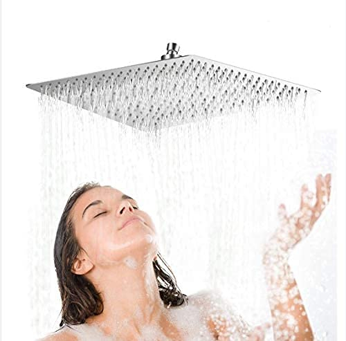 Ducha de lluvia cuadrada empotrable, 40 cm x 40 cm