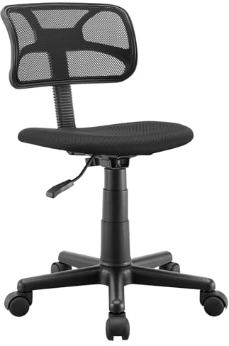 IDIMEX Kinderdrehstuhl Milan mit Netzbezug, schwarz -Schreibtischstuhl ergonimisch höhenverstellbar mit stabilem Fußkreuz, [max. Belastbarkeit 50 kg]