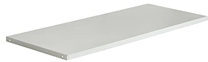 Jan Nowak Einlegeboden Fachboden für Aktenschrank Metallschrank Metall Pulverbeschichtet Grau 2 cm x 89,8 cm x 36 cm (HxBxT) + inkl. Montage Set (Fachbodenträger)