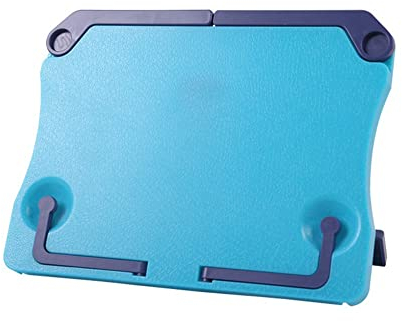 Alnicov Notenständer, faltbarer und verstellbarer Buchhalter, zum Lesen von Notentabellen für Kochbücher (blau)