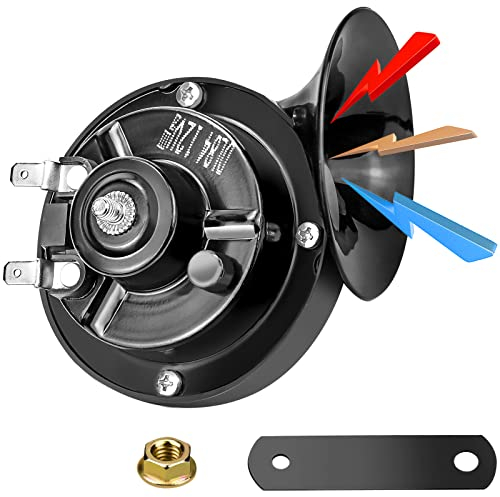Universal Schneckenlufthorn Motorrad Auto Hupe 118 db Lautes Hupe 12V Wasserdichtes Elektrische Horn für LKW, Auto, Boot, Motorrad und Fahrrad