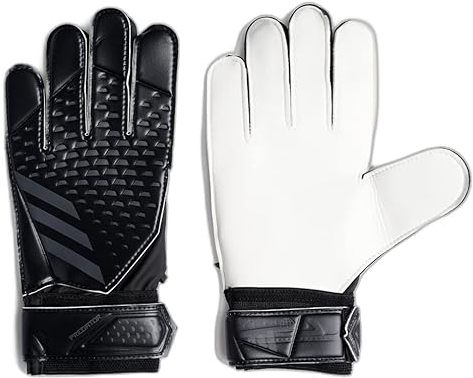 adidas Unisex Goalkeeper Gloves (W/O Fingersave) Predator Training Goalkeeper Gloves, Black/Black/Black, HY4075, 10