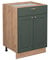 Vicco Küchenunterschrank Fame-Line, Grün-Gold Landhaus/Goldkraft Eiche, 60 cm mit Schublade, ohne Arbeitsplatte