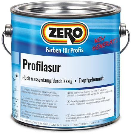 ZERO Profilasur esche 2,5 l Seidenmatt, Alkydharz-Holzlasur