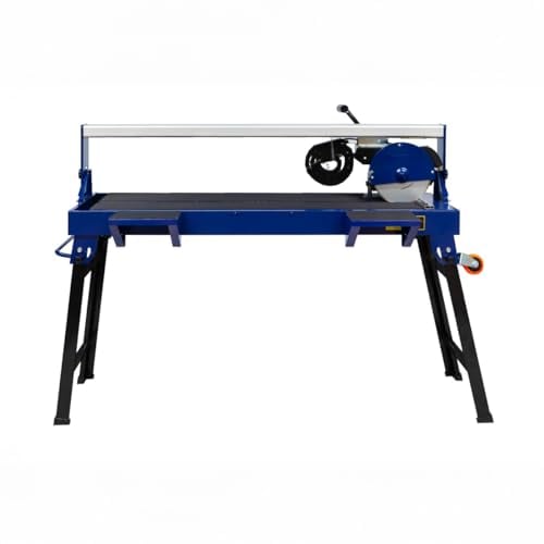 Tagliapiastrelle Idraulico Professionale Elettrico Taglia Piastrelle Raffreddato ad Acqua Girevole ad Angolo 45° per Lato con 2 lame Diamantate Motore Induzione 1200W 920mm
