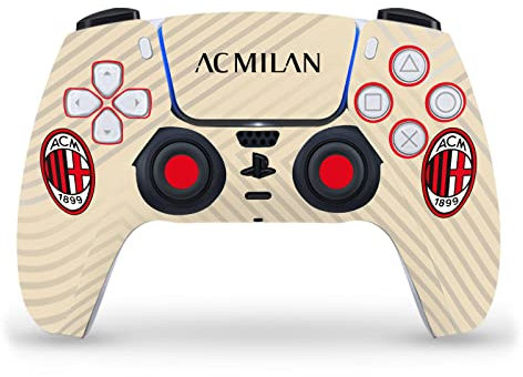 Head Case Designs Licenza Ufficiale AC Milan Away 2021/22 Kit Crest Vinile Frontalino Sticker Gaming Pelle Adesivo Compatibile con Sony Playstation 5 PS5 DualSense Controller