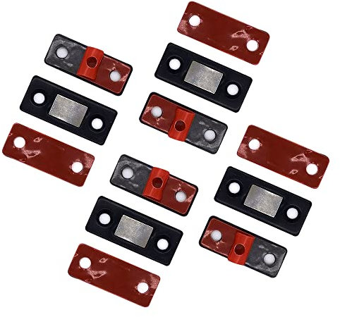 Magnetische Türschnäpper mit Selbstklebender Rückseite, Schrankmagnete, Dünn, Flach, Selbstklebend Türriegel (Schwarz, 4 Stück)