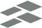 PEKA 300.1104.56 walnussgrau Antirutschmatten Set Schubladenmatten für Küchenhochschrank Magic-Corner Standard KB, Silikon, TB 500mm