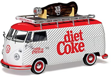 Corgi Diecast Model Cars - CC02747 Diet Coke Volkswagen Campervan - Men, Women & Kids Souvenir Gifts from UK - Small Die Cast Toy Car Models for Boys, Gift for Motor Enthusiasts