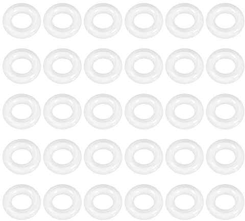 QUARKZMAN 4mm ID Silikon O-Ringe Unterlegscheibe Dichtung x 30 Stücke Unterlegscheibe Runde flach Dichtungsring für Glas Türgriff transparent
