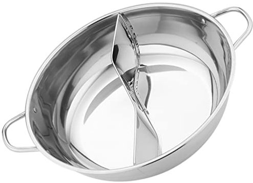Healvian Olla Pato Mandarín De Acero Inoxidable Cacerolas Para Induccion Estofado Olla Japonesa Shabu Olla De Fideos Japoneses Ollas Pequeñas De Mariscos Fideos Tirados a Mano Olla Caliente