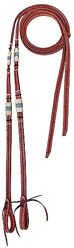 Horse Western 6678S Zügel aus braunem Leder, Rohleder, 2,4 m