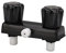Grifo de Ducha de Baño RV, Válvula Desviadora de Grifo de Ducha RV Control de Válvula Mezcladora de Ducha con Rueda de 2 Perillas para Casa Rodante RV (Negro)