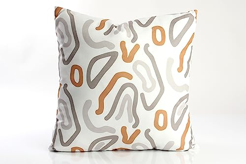 deco-raum Dekokissen 45x45cm mit Füllung und Bezug Kopfkissen für Bett Sofa Sofakissen Zierkissen Kissenbezug aus Polyester Abnehmbar Waschmaschinenfest Bunt 2 Stück