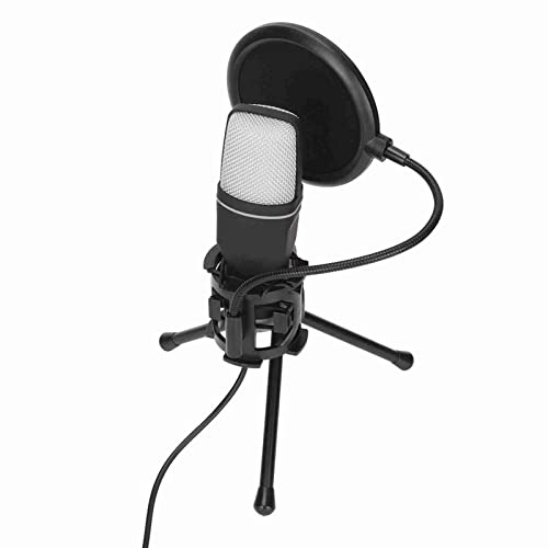 Bewinner USB Gaming Mikrofon für PS5 PC, RGB Kondensatormikrofon mit Popfilter, Verstellbarer Stativständer, 9 Lichtmodi, Tischcomputer Mikrofon Kit für Streaming, Podcasts, Videos