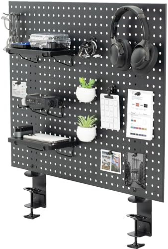 VIVO PP-DK30B-1 Klemm-Schreibtisch-Stecktafel aus Stahl, 76,2 x 61 cm, Sichtschutz, magnetische Stecktafel, Bürozubehör-Organizer, ober- oder unterhalb des Schreibtischs, Schwarz