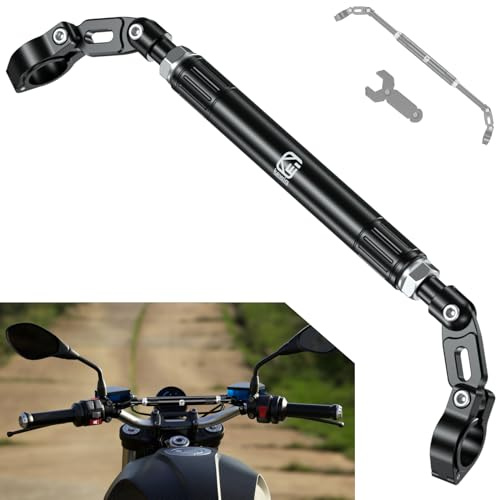 BRCOVAN Motorcycle Cross Bar, Aluminum Alloy, Length Adjustable Handlebar Extender Extension, Motorcycle Balance Bar Reinforce Lever Fit for Handlebars 22mm in Diameter