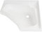Wamovo Petit lavabo d'angle 44 x 44 x 16 cm, en plastique, blanc, pour caravane, camping-car
