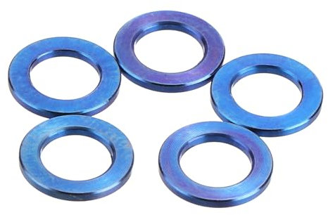 QUARKZMAN 5 pcs M6 Titane Plat Rondelle Métrique Plat Rondelle pour Vis Boulon Écrou Moteur Entretien Bleu