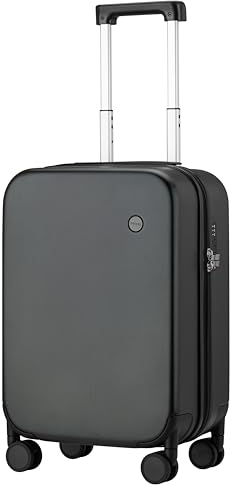 mixi Koffer, Gepäck mit Spinnrollen, Hartschalenkoffer, PC mit Abdeckung und TSA-Schloss, leichter Reisekoffer, Feines Gitter, schwarz, 20in carry on, Modisch und elegant