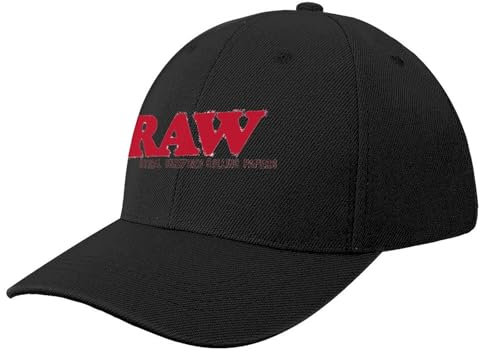 LXCUDXZ Baseball Kappe RAW Rolling Papers Baseball Cap schwarz Sport Caps Cap Damen Herren Party Geschenk