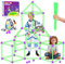 BERYLED 100 Pcs Kit construccion - Regalo Niños de 3 a 13 años, Brilla en la Oscuridad, Fuerte Castillos Tuneles Creativos, Tienda De Juegos y De Campaña Interiores y Exteriores, Fortaleza Bricolaje
