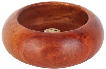 Porte-encens Rond Traditionnel Semi-mécanique en – Mini Bol de Bouddha Vietnamien – Idéal pour la Maison, Le Bureau, Le Jardin et Les Temples Religieux, Sanctuaires