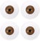 PATIKIL 30mm Safety Eyes,2 Pair Realistic Acrylic Eyes Plastic Half Eyeballs for Masks Halloween Props Art Craft, Red Brown