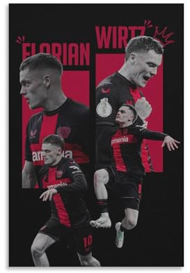 XINDIMAMA Florian Wirtz Fußball-Poster, Bilddruck, Leinwand, Poster, Wandfarbe, Kunstposter, Dekoration, moderne Wohnkunstwerke, 40,6 x 61 cm