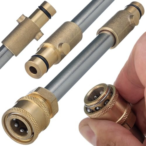 Rosfix Adapter-Lanze (1/4 QRC – Gerni/Bayonet) – Kompatibel mit Nilfisk, Gerni, Husqvarna, Stihl | Schnellkupplung 1/4 | Max. 2000 PSI | Für Hochdruckreiniger-Zubehör