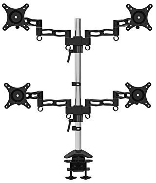 ZHAOHUAN Universal TV Stand Universal TV Stand, Tv Floor Stand Computer Monitor Stand Multi-Screen Desktop Telescopic Stand Four-Screen Computer Seamless Stand Happy house