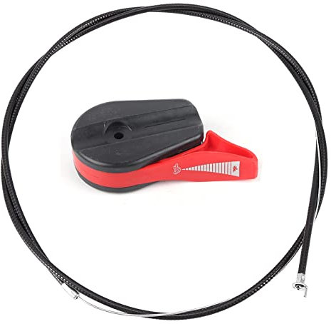 Interrupteur Universel pour Tondeuse à Gazon, Câble D'accélérateur de 59 Pouces pour les Commandes D'accélérateur des Tondeuses à Gazon de Jardin (rouge)