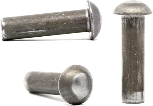 Lot de 20 rivets à tête ronde M4 (4 mm x 40 mm) en acier massif DIN 660 D03-04BC